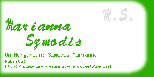 marianna szmodis business card